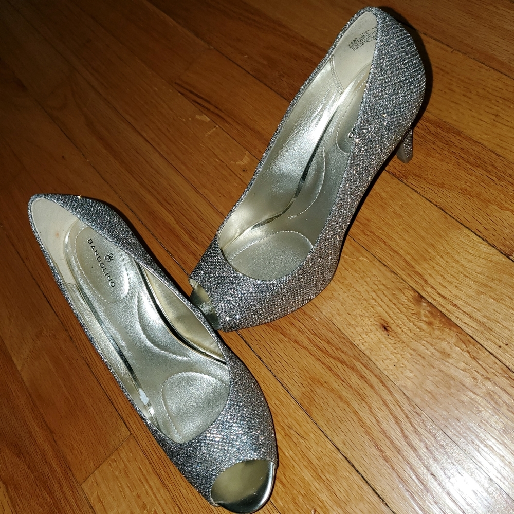 Silver Dressy Evening heel